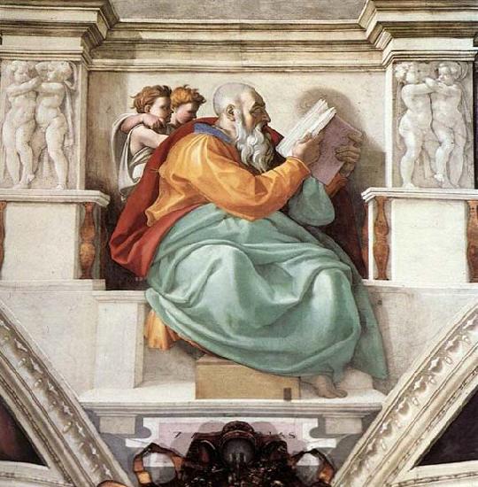 Michelangelo Buonarroti Zechariah oil painting image